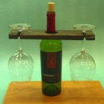 Pallet Wood Wine Glass Caddy - Dark Walnut